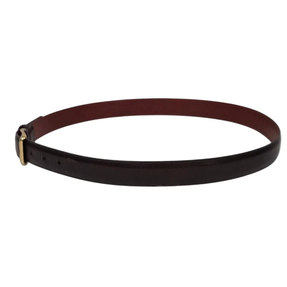 Vintage 90s Coach Belt Mens 38 Brown Burnished Cowhide Brass 5950 G1 Leather